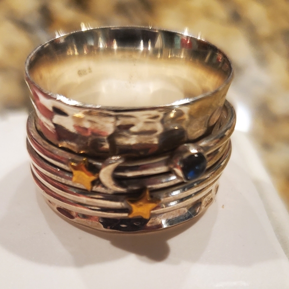 Sterling silver fidget spinner ring - Picture 4 of 4